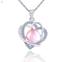 Joyería pendiente del collar del corazón de la plata esterlina 925 para la hembra